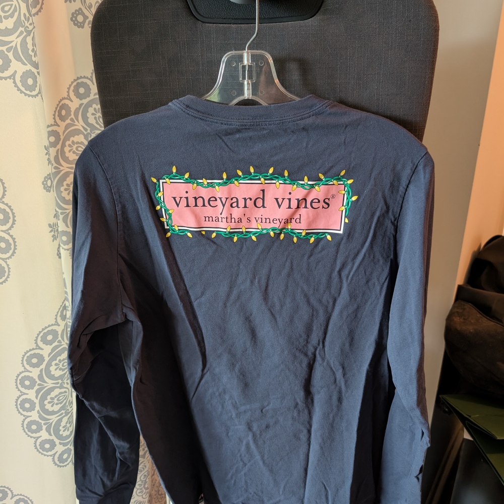 Vineyard Vines Classic Navy Christmas Tee